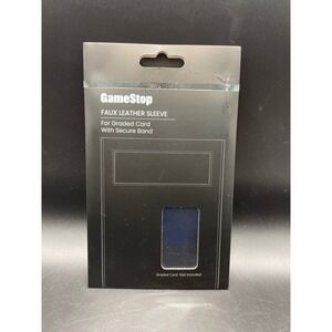 GameStop Faux Leather Sleeve for Graded Trading Cards Secure Band Navy Blue NEW